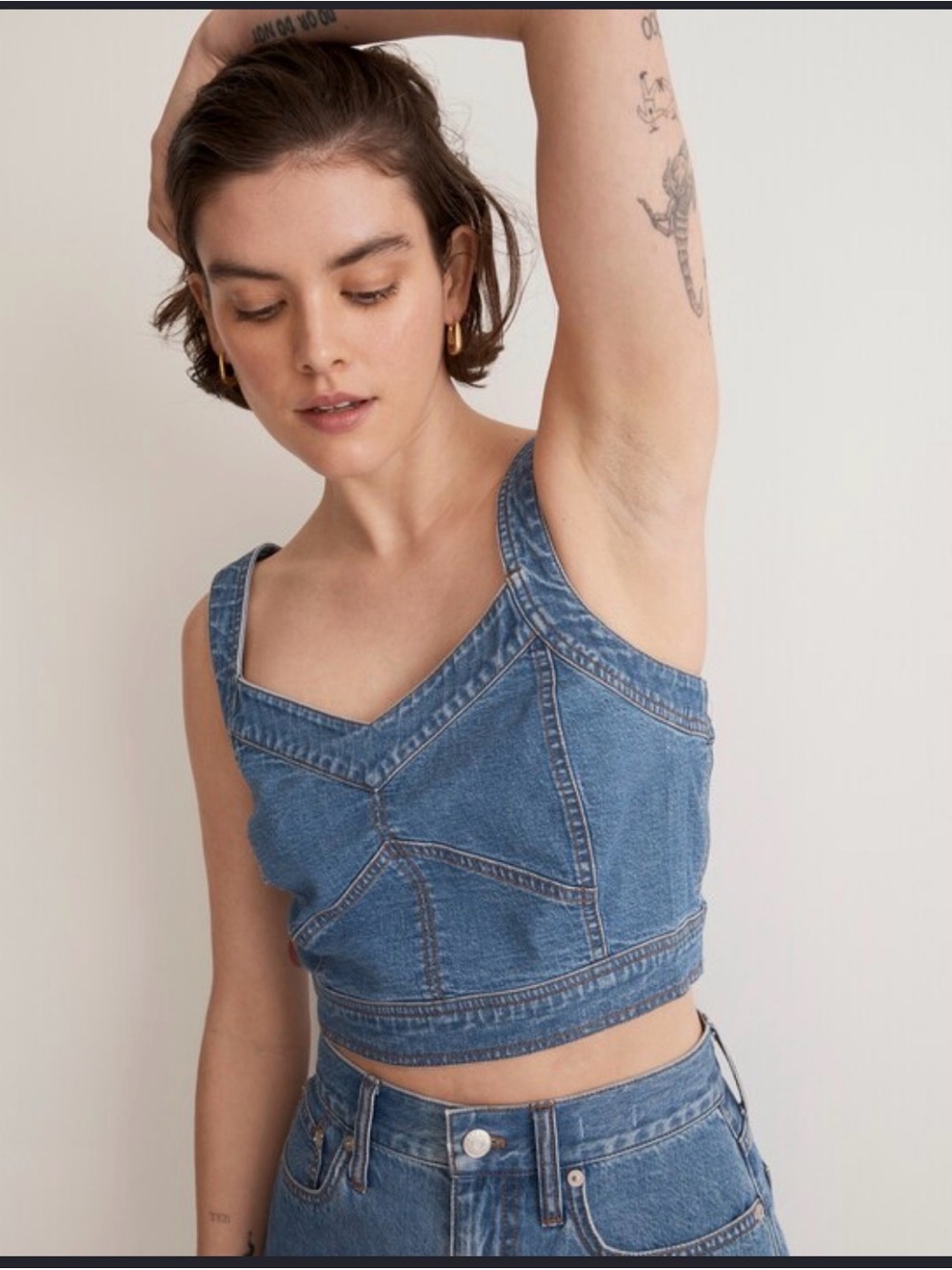 Madewell Denim Crop Tank Top